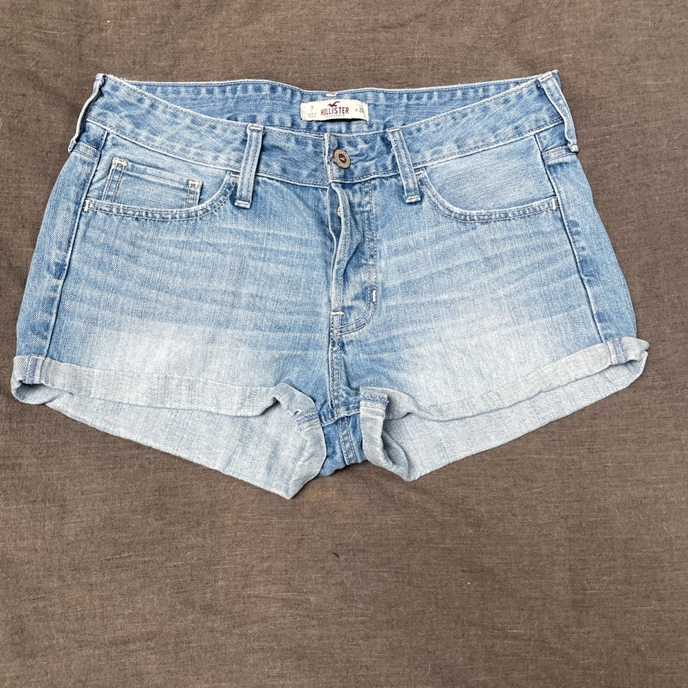 Hollister Women's Blue Denim Shorts